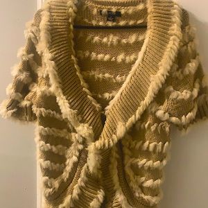 Sweater with fur trimming